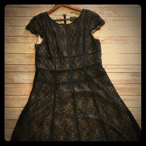 Adrianna Papell black lace dress